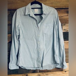 Gap women’s gingham button down shirt size sz S